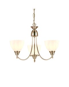 Endon Lighting - Alton - 1805-3SC - Chrome Opal Glass 3 Light Ceiling Pendant Light