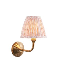 Endon Lighting - Obelisk Arc & Leaf 16cm - 115676 - Aged Brass Peach Wall Light