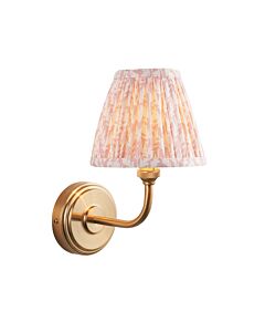 Endon Lighting - Step Arc & Leaf 16cm - 115747 - Aged Brass Peach Wall Light