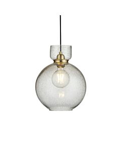 Casper - Brass Clear Bubbled Glass Ceiling Pendant Light