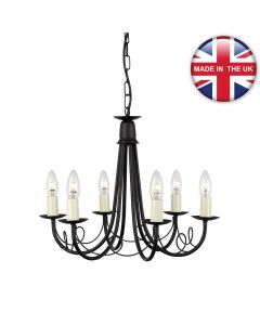 Elstead - Minster MN6-BLACK Chandelier