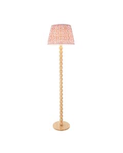 Endon Lighting - Cane & Ripple 40cm - 114342 - Natural Bamboo Pink Floor Lamp