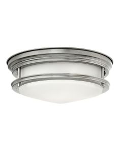 Quintiesse - QN-HADRIAN-FS-AN-OPAL - Hadrian 2 Light Flush Mount - Opal Glass - Antique Nickel