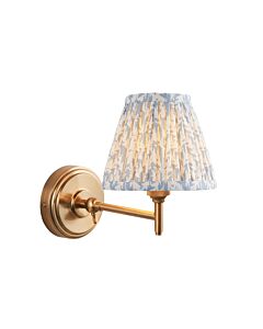 Endon Lighting - Step Fold & Leaf 16cm - 115794 - Aged Brass Blue Wall Light