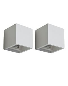 Set of 2 Minori - White G9 Plaster Wall Lights