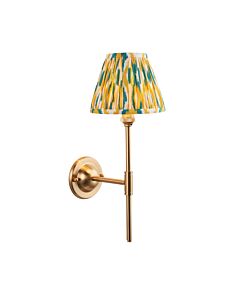 Endon Lighting - Dome T Bar & Ikat 16cm - 115618 - Aged Brass Yellow Jade Wall Light