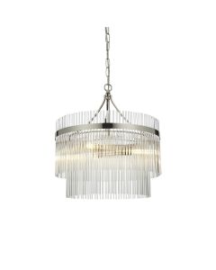 Endon Lighting - Marietta - 104113 - Nickel Clear Glass 3 Light Ceiling Pendant Light