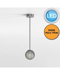 Astro Lighting - Nara - 1464001 & 5039002 - LED Chrome Smoked Glass IP44 Bathroom Ceiling Pendant Light