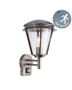 Saxby Lighting - Inova - 49945 - Stainless Steel Clear IP44 Outdoor Sensor Wall Light