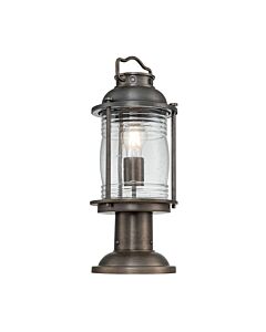 Kichler Lighting - Ashland Bay - KL-ASHLANDBAY3-M-BU - Burnished Bronze Clear Seeded Glass IP44 Outdoor Post Light