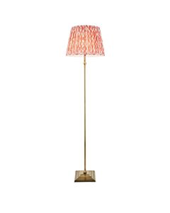 Endon Lighting - Lille - 118001 - Antique Brass Pink Floor Lamp
