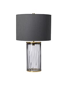 Quintiesse - QN-RENO-SMOKE-AB - Reno Table Lamp - Smoke - Aged Brass