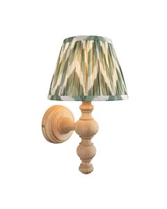 Endon Lighting - Bibury & Zigzag 20cm - 114327 - Ash Wood Aged Brass Green Wall Light