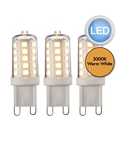 98432 - Set of 3 Warm White 3.2W - Dimmable LED G9 Light Bulbs