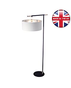 Elstead Lighting - Balance - BALANCE-FL-BKPN - Black Nickel White Floor Lamp