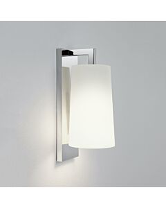 Astro Lighting - Lago - 1297001 & 5019001 - Chrome White Glass IP44 Bathroom Wall Light