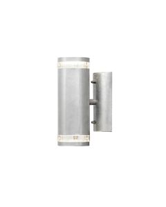 Konstsmide - Modena - 7512-320 - Galvanized Zinc 2 Light IP44 Outdoor Wall Washer Light