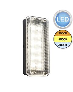 Saxby Lighting - Avit CCT - 113565 - LED Black Prismatic IP65 Outdoor Bulkhead Light