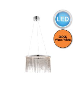 Endon Lighting - Zelma - 73768 - LED Chrome Silver Ceiling Pendant Light