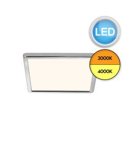 Nordlux - Oja Square 29 - 2015066133 - LED Chrome White IP54 Bathroom Ceiling Flush Light