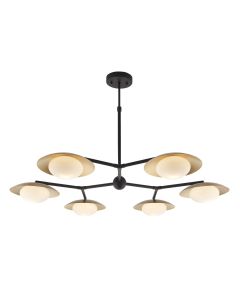 Kenmore - Dark Bronze and Gold 6 Light Fitting