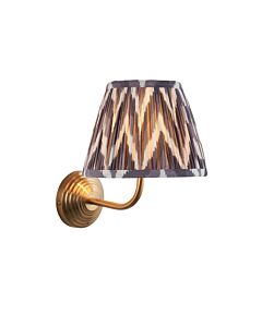 Endon Lighting - Obelisk Arc & Zigzag 20cm - 115998 - Aged Brass Grey Wall Light