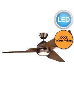 Kichler Lighting - Jade - KLF-JADE-60-BB - Oil Rubbed Bronze Walnut White Ceiling Fan