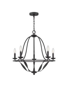 Quoizel Lighting - Bradbury - QZ-BRADBURY5-GK - Grey Ash 5 Light Chandelier