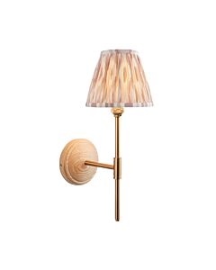 Endon Lighting - Wood T Bar & Ikat 16cm - 115836 - Ash Wood Neutral Wall Light