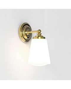 Astro Lighting - Anton - 1106007 - Brass White Glass IP44 Bathroom Wall Light