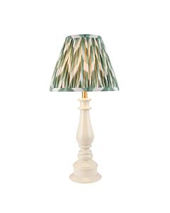 Endon Lighting - Myrtle & Zigzag 25cm - 116325 - White Warm Brass Green Table Lamp With Shade