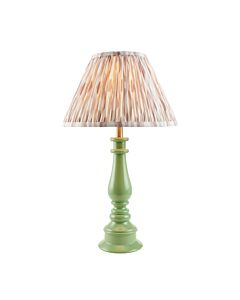 Endon Lighting - Myrtle & Ikat 30cm - 114926 - Green Warm Brass Neutral Table Lamp With Shade