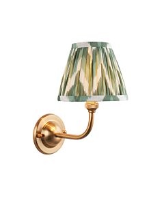 Endon Lighting - Dome Arc & Zigzag 16cm - 115595 - Aged Brass Green Wall Light