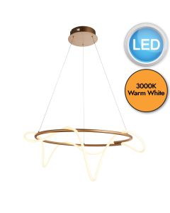 Endon Lighting - Attalea - 97631 - LED Gold White Ceiling Pendant Light