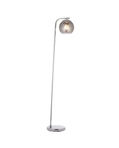 Endon Lighting - Dimple - 97978 - Chrome Smoked Glass Floor Lamp