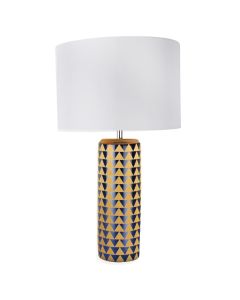 Navy Blue and Gold Ceramic 52cm Table Lamp