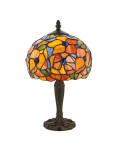 Interiors 1900 - Josette - 64210 - Dark Bronze Tiffany Glass Table Lamp