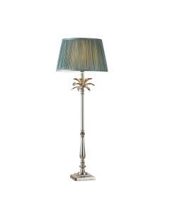 Endon Lighting - Leaf - 91161 - Nickel Fir Table Lamp With Shade