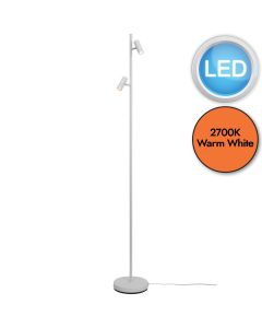 Nordlux - Omari - 2112254001 - LED White 2 Light Touch Floor Reading Lamp