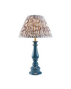 Endon Lighting - Myrtle & Ripple 30cm - 114937 - Blue Warm Brass Grey Table Lamp With Shade