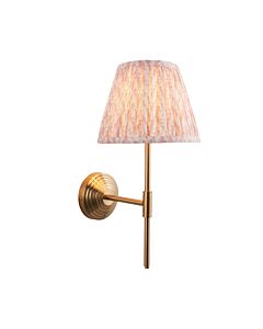 Endon Lighting - Obelisk T Bar & Leaf 20cm - 116017 - Aged Brass Peach Wall Light