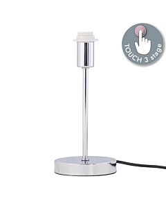 Chrome Touch Operated Stick Table Lamp Base Only