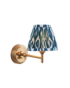 Endon Lighting - Step Fold & Ikat 16cm - 115801 - Aged Brass Blue Wall Light