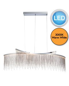 Endon Lighting - Orphelia - 97219 - LED Chrome Silver Ceiling Pendant Light