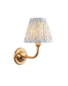 Endon Lighting - Dome Arc & Leaf 16cm - 115591 - Aged Brass Blue Wall Light