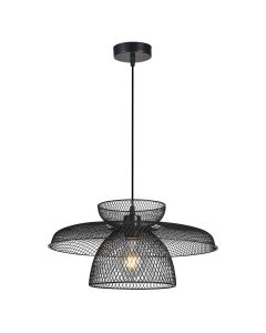 Cassidy - Three Tier Black Mesh Ceiling Pendant Light