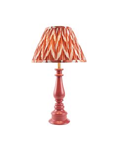 Endon Lighting - Myrtle & Zigzag 30cm - 114903 - Pink Warm Brass Orange Table Lamp With Shade