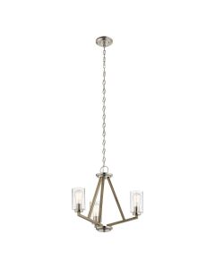 Kichler Lighting - Deryn - KL-DERYN3-DAG - Distressed Grey Clear Seeded Glass 3 Light Ceiling Pendant Light