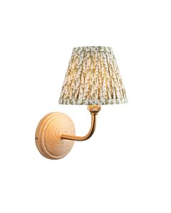 Endon Lighting - Wood Arc & Leaf 16cm - 115809 - Ash Wood Green Wall Light