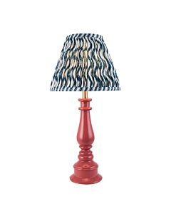 Endon Lighting - Myrtle & Ripple 25cm - 116356 - Pink Warm Brass Blue Table Lamp With Shade